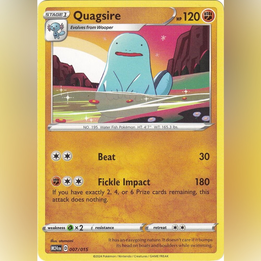 Mcdonalds Quagsire Pokémon Card 2024